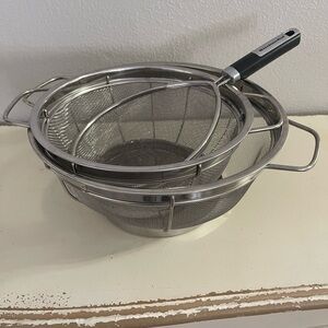 Multiples Silver Mesh Strainer Set